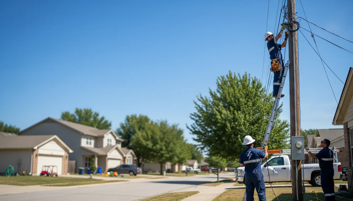 Residential electrician providing installation services in Zionsville, PA